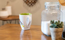 Dean Crouser Hummingbird and Flower Watercolor Green 16 ounce Glossy Ceramic Stoneware Mug