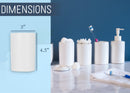 Nat & Jules Chic Rounded White 4.5 inch Matte Ceramic Bathroom Accessories Set of 4