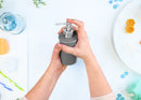 Nat & Jules Chic Rounded Grey 4.5 inch Matte Ceramic Bathroom Accessories Set of 4