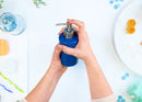 Nat & Jules Chic Rounded Blue 4.5 inch Matte Ceramic Bathroom Accessories Set of 4