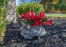 Nat & Jules Small Sleeping Dragon Concrete Finish 10 inch Resin Garden Sculpture