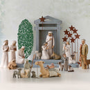 Willow Tree Shepherd and Stable Animals, Sculpted Hand-Painted Nativity Figures, 4-Piece Set