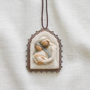 Willow Tree Holy Family Metal-Edged Ornament, Sculpted Hand-Painted bas Relief