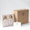 Willow Tree Friendship Plaque, Sculpted Hand-Painted bas Relief