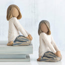 Willow Tree Joyful Child (Darker Skin Tone & Hair Color), Sculpted Hand-Painted Figure