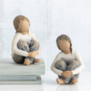 Willow Tree Spirited Child (Darker Skin Tone & Hair Color), Sculpted Hand-Painted Figure