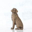 Willow Tree Love My Dog (Dark), Sculpted Hand-Painted Figure