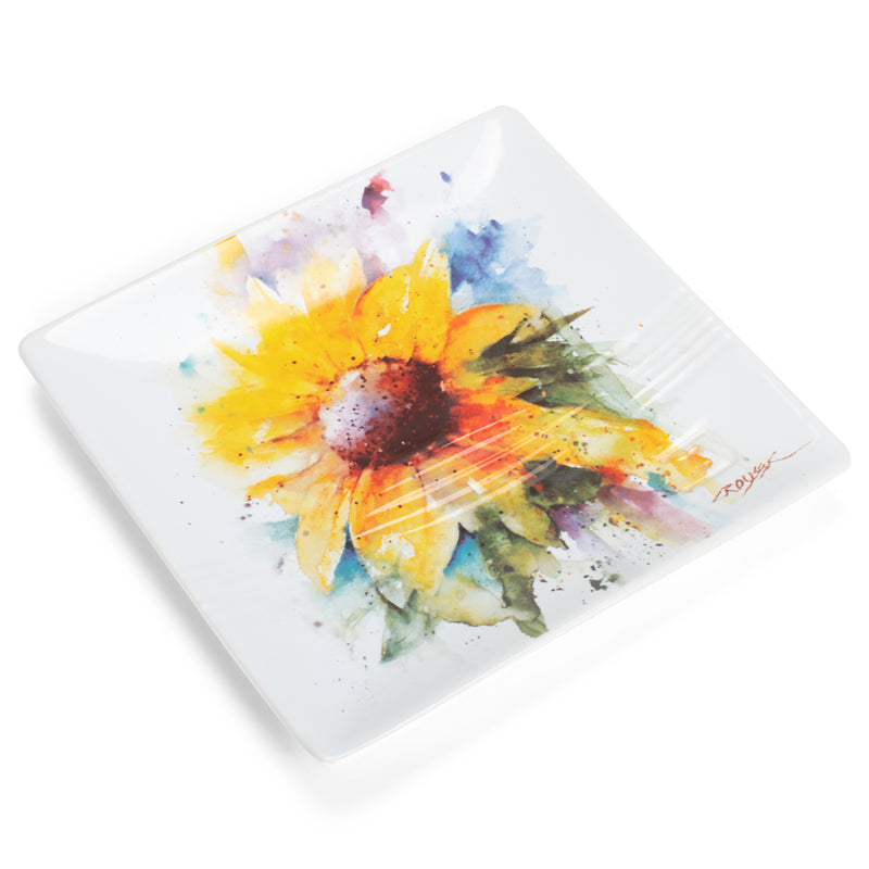 Demdaco Big Sky Carvers Sunflower Snack Plate, Multicolored