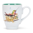 Dean Crouser Hummingbird In Nest Watercolor Blue 16 ounce Glossy Ceramic Stoneware Mug