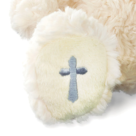Nat and Jules The Lords Prayer Bear With Ribbon, Cross Childrens Plush Stuffed Animal
