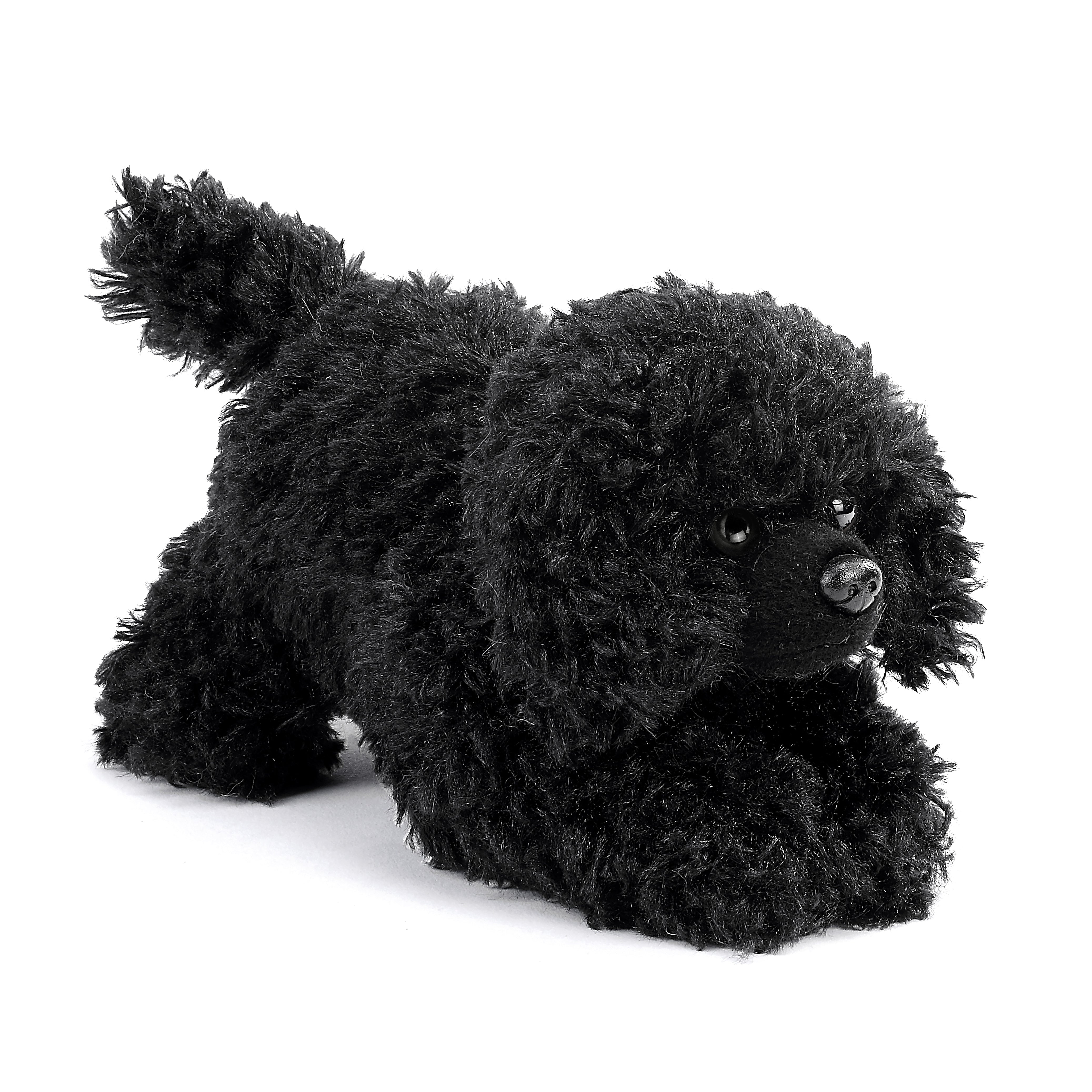 dogです DEMDACO Poodle Stuffed Dog Curly Fuzzy Black 6 inch Plush