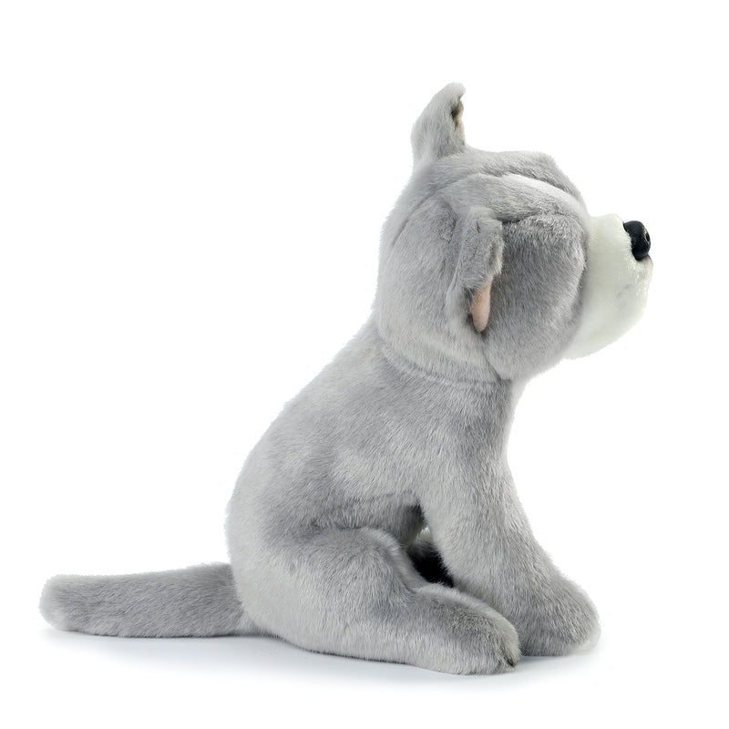 DEMDACO Pittie Mix Rescue Breed Dog Grey 10 inch Plush Fabric Stuffed Figure Toy