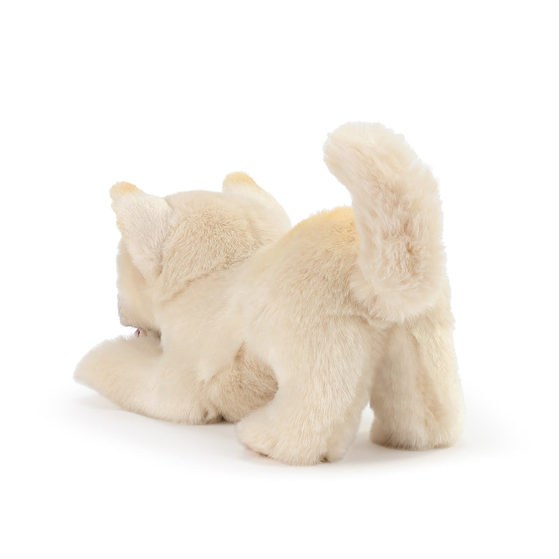 DEMDACO Mix Rescue Breed Dog Soft White 10 inch Plush Fabric Stuffed Figure Toy