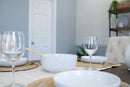 Elanze Designs Bistro Glossy Ceramic 8.5 inch Pasta Bowls Set of 2, White