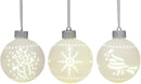 Mark Feldstein & Associates Snowman Snowflake Cardinal Red 3.5 inch Porcelain Ceramic Ornaments Set of 3