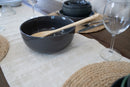 Elanze Designs Bistro Ceramic 8.5 inch Pasta Bowls Set of 2, Charcoal Grey