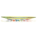 Happy Birthday Round Green Multicolored 11 x 11 Vibrant Glass Accent Plate