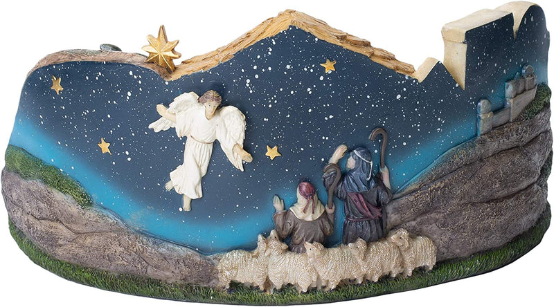 Deluxe Panorama Nativity Scene 14 inch Resin Christmas Dimensional Figurine