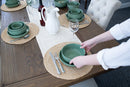 Elanze Designs Bistro Glossy Ceramic 6.5 inch Soup Bowls Set of 4, Sage Green