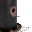 Hanging 12 inch Cherry Woodgrain Finish Heavy Duty Mesh Metal 3 Lb. Bird Feeder