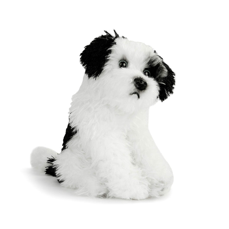 DEMDACO Terrier Mix Rescue Breed Dog White 10 inch Plush Fabric Stuffed Figure Toy