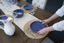 Elanze Designs Bistro Glossy Ceramic 8.5 inch Dinner Bowls Set of 4, Purple