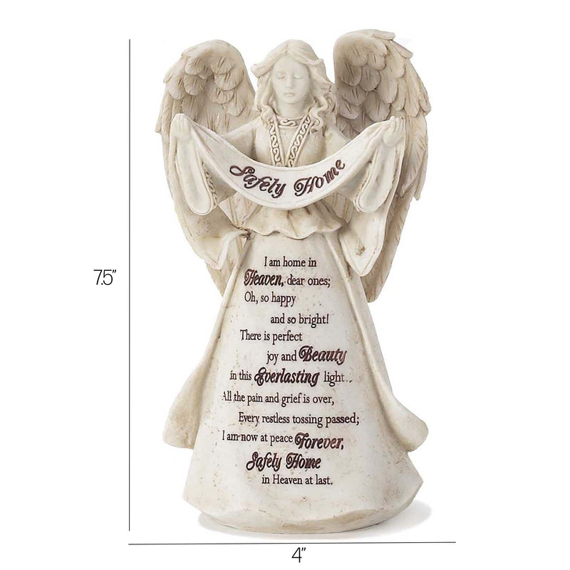 Dicksons Safely Home in Heaven at Last Stone 6.5 Inch Resin Tabletop Angel Figurine
