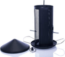 12 inch Matte Black Heavy Duty Mesh Metal 3 Lb. Dual Nut and Seed Bird Feeder