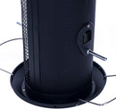 12 inch Matte Black Heavy Duty Mesh Metal 3 Lb. Dual Nut and Seed Bird Feeder