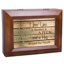 Home décor keepsake and trinket box made with hidden musical mechanism inside