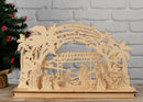 Dicksons Natural Brown Nativity Manger LED 11 x 17 Plywood Decorative Tabletop Figurine