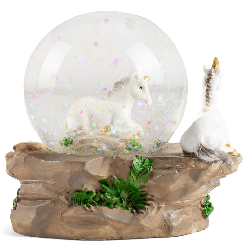 Front view of Pretty Unicorns Figurine Snow Globe
