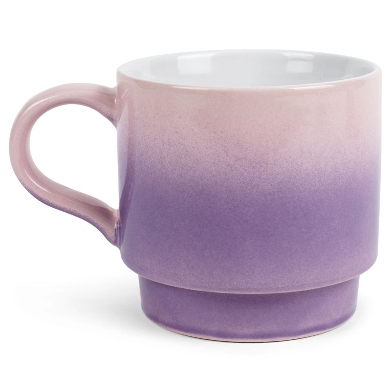 100 North Purple Ombre 13 ounce Ceramic Coffee Mug