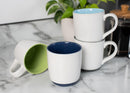 Elanze Designs Typewriter Speckled Cool Assorted 13 ounce Ceramic Coffee Mugs Set of 4