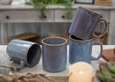Elanze Designs Reactive 17 ounce Ceramic Straight Body Mugs Set of 4, Ocean Sunrise
