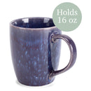 Elanze Designs Reactive 17 ounce Ceramic Curved Body Mugs Set of 4, Midnight Purple