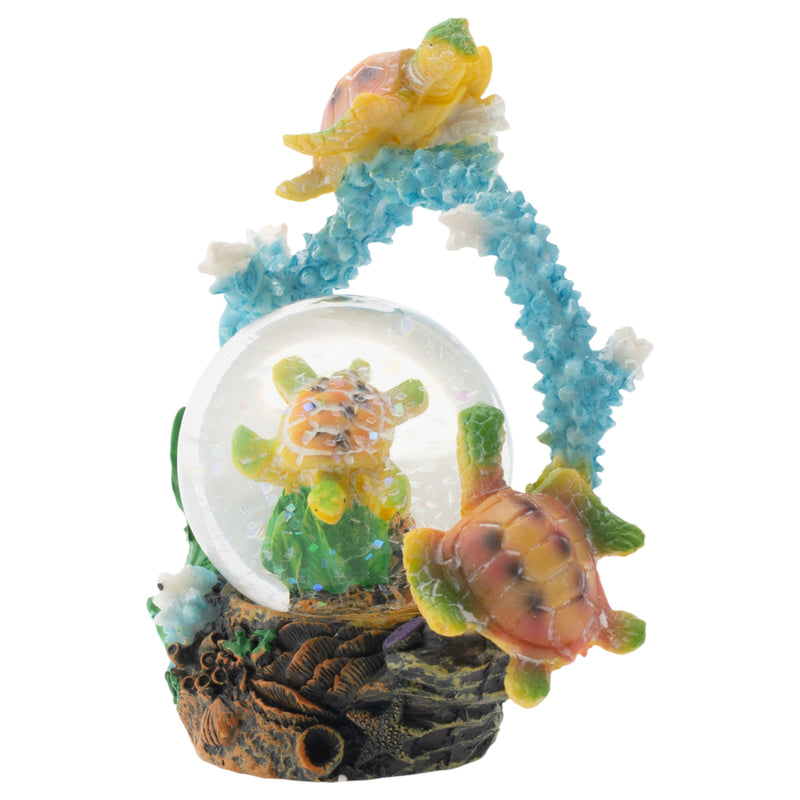 Swimming Sea Turtle Friends Figurine 45MM Glitter Water Globe Decoration