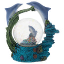 Swimming Dolphin Family Figurine 45MM Glitter Water Globe Decoration