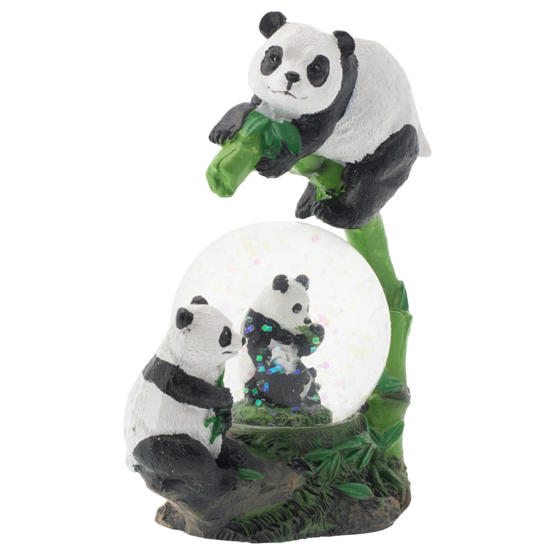 Panda Bear Family Figurine 45MM Glitter Water Globe Decoration
