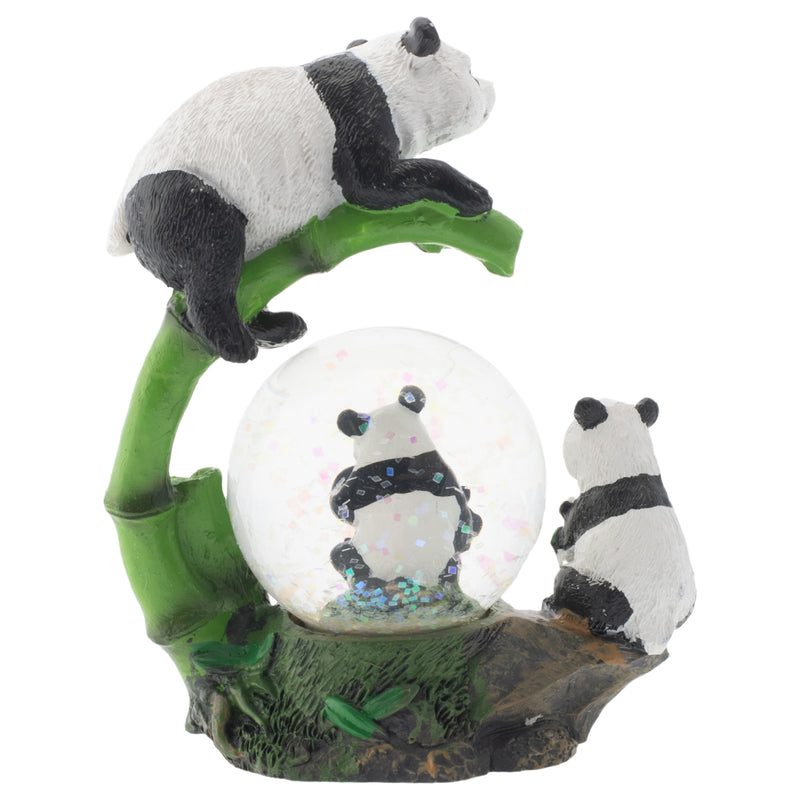 Panda Bear Family Figurine 45MM Glitter Water Globe Decoration