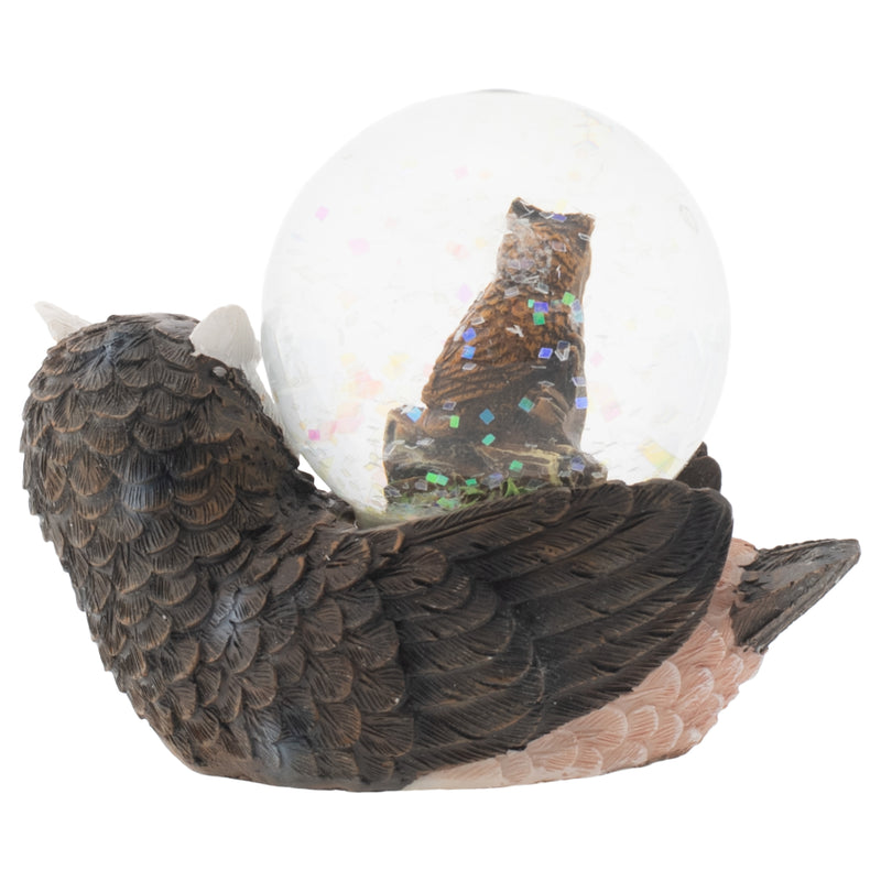 Mommy Owl and Owlet Figurine 45MM Glitter Water Globe Decoration
