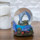 Coral Reef Dolphin Pod 100MM Musical Water Globe Plays Tune Fur Elise