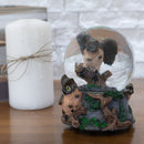 Red Bellied Eagle Owls 100MM Musical Water Globe Plays Tune Wonderful World