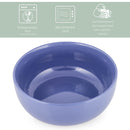 Elanze Designs Bistro Glossy Ceramic 8.5 inch Pasta Bowls Set of 2, Purple