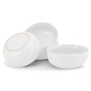 Elanze Designs Bistro Glossy Ceramic 7 inch Cereal Salad Bowls Set of 4, White