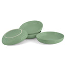 Elanze Designs Bistro Glossy Ceramic 8.5 inch Dinner Bowls Set of 4, Sage Green