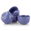 Elanze Designs Bistro Glossy Ceramic 4 inch Dessert Bowls Set of 4, Purple