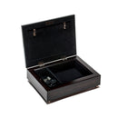 A True Love Story Never Ends Red Burlwood Jewelry Music Box Plays Unchained Melody