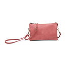 JEN & CO. Riley Vegan Leather Crossbody Wristlet With Detachable Strap, Terracotta Red