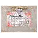 Granddaughter Heart Love Natural Taupe Wood Locket Music Box Plays How Great Thou Art